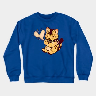 Warm Coffee Cat Crewneck Sweatshirt